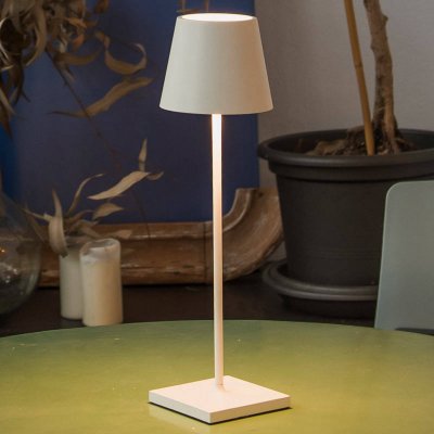 FARO BARCELONA Lampe portable pour ext&eacute;rieur en aluminium blanc Toc - 