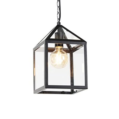 QAZQA Lampe suspendue d'ext&eacute;rieur intelligente noire IP23 avec Wifi G95 - Amsterdam
