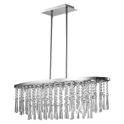 PARIS PRIX Lampe suspendue Incl. 8xG9 3W Chrome/Transparent Luxoria