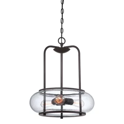 QUOIZEL Lampe suspendue Trilogie 3XE27 H: 50.8 &Oslash;: 40.6