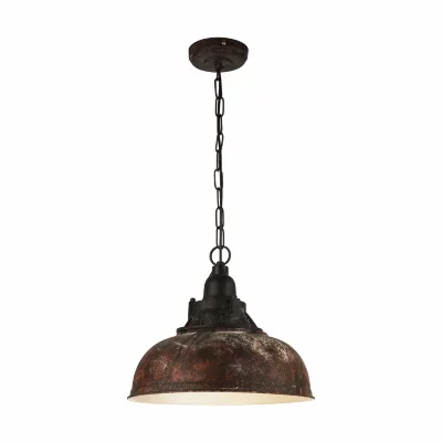 EGLO Lampe suspendue Vintage grantham brun antique-1 &oslash; 37cm dimmable en beige