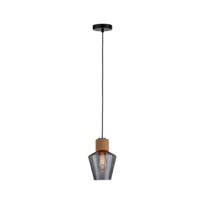 PAULMANN Lampe suspension Edla 1 lumi&egrave;re verre fum&eacute;e / li&egrave;ge / Noir 797,40