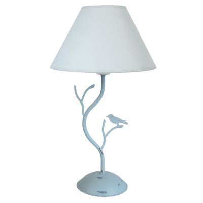 TOSEL Lampes OISEAUX Blanc, Bleu, Cr&eacute;me, Taupe, Gris