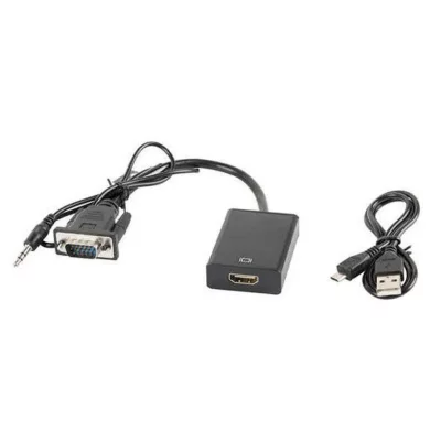 LANBERG  Ad-0021-bk Hdmi To Vga/jack Adapter Noir