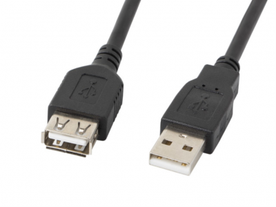 LANBERG  CA-USBE-10CC-0050-BK c&acirc;ble USB 5 m USB 2.0 USB A Noir
