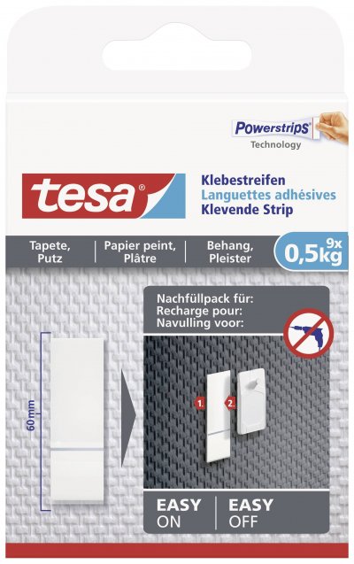 TESA Languettes adh&eacute;sives &reg;  77770-00000-20 blanc 9 pc(s) - blanc