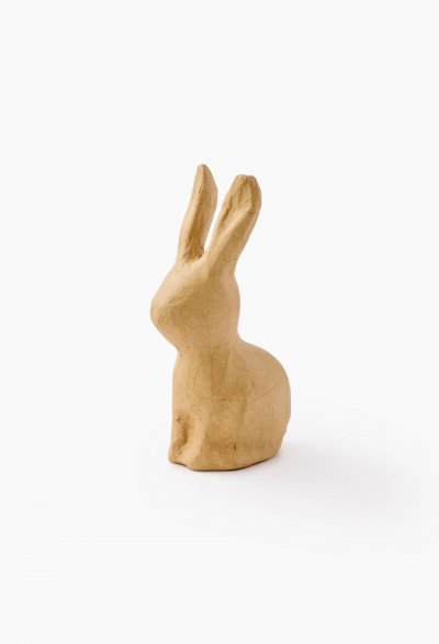 MARQUE NATIONALE Lapin grandes oreilles en papier m&acirc;ch&eacute; 21,5cm