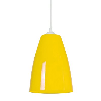 TOSEL LARSEN - Suspension conique m&eacute;tal jaune
