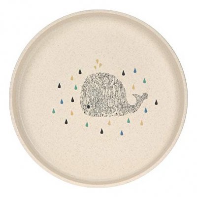 LASSIG  - Assiette Little Water Baleine PP-Cellulose beige