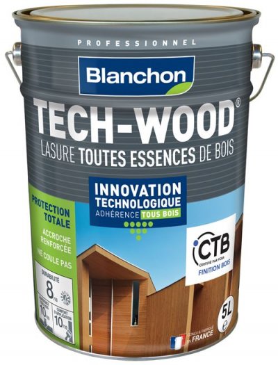 BLANCHON Lasure - acrylique polyur&eacute;thane - 5 L - ch&ecirc;ne rust - Tech-Wood 