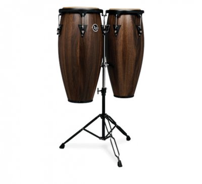 LATIN PERCUSSION  LPA646-SW Aspire Walnut conga Set 10""+11"" sur stand
