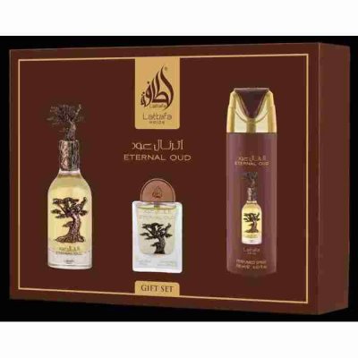 LATTAFA  Eternal Oud - EDP 100 ml + EDP 20 ml + d&eacute;odorant spray 200 ml