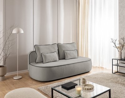 BEST MOBILIER Laurine - Canap&eacute; droit 3 places convertible avec coffre en velours
