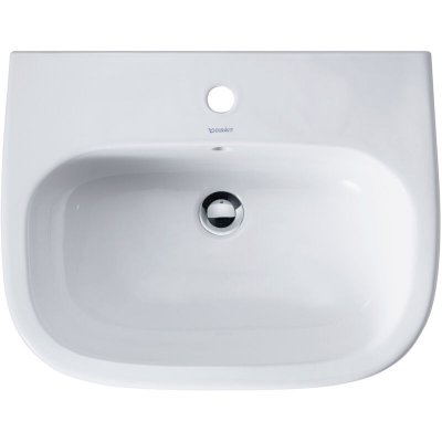 Lavabo D-CODE avec trop-plein,trou robinettrie 600x460mm blanc