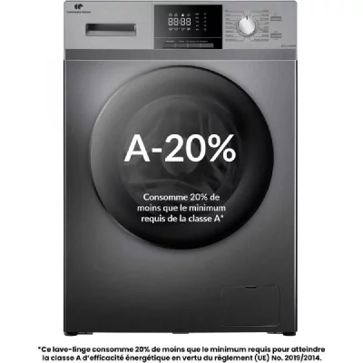 CONTINENTAL EDISON Lave-linge hublot - - CELL12140ISP - 12kg - Induction - 60 cm - 1400 trs/min - Silver