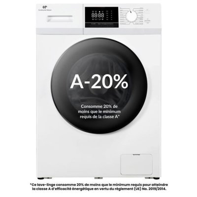 CONTINENTAL EDISON Lave-linge hublot - - CELL12140IWP - 12kg - Induction - 60 cm - 1400 trs/min - Blanc