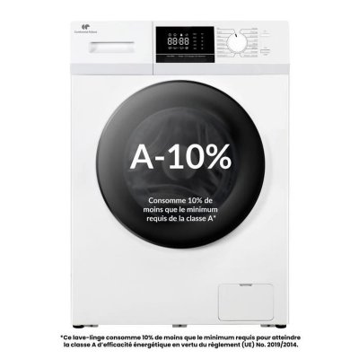 CONTINENTAL EDISON Lave-linge hublot - CELL8140IW1 - 8kg - Moteur induction - 60 cm - 1400 trs/min - Blanc
