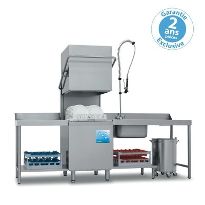 ELETTROBAR Lave Vaisselle &agrave; Capot Panier 500 x 500 mm Ouverture Capot 400 mm