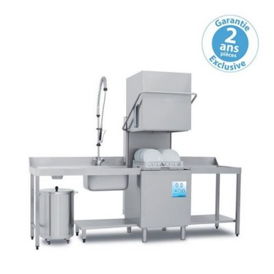 ELETTROBAR Lave vaisselle &agrave; capot professionnel avec affichage digital   panier 500 x 500 mm    