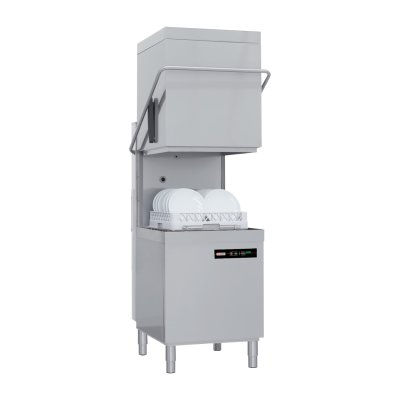 REDFOX Lave vaisselle &agrave; capot rev&ecirc;tement simple avec pompe de vidange 50x50 400 V QQI 102 P 