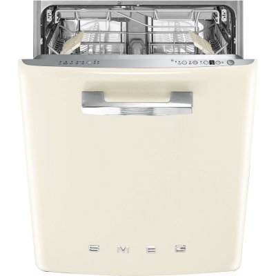 SMEG Lave vaisselle encastrable 60 cm Ann&eacute;e 50 cr&eacute;me STFABCR3
