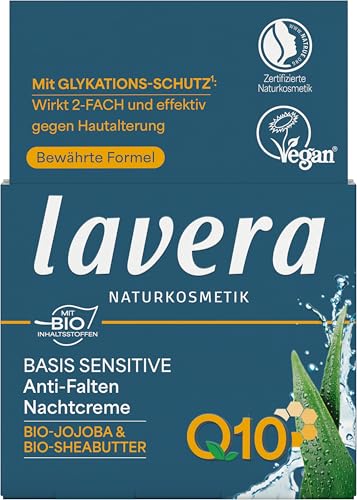 LAVERA  Basis Sensitiv cr&egrave;me de nuit anti-&acirc;ge Q10 50 ml 50 ml