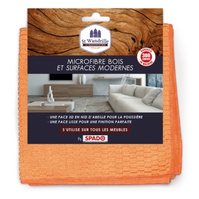 SPADO Lavette microfibre  2 en 1 bois et surfaces modernes