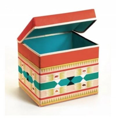  LBR- Bo&icirc;te &agrave; Jouets avec si&egrave;ge Tipi No aplica Coffre et Rangement, 54482, Multicolore