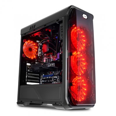 LC POWER LC-Power Gaming 988B - Red Typhoon Midi Tower Noir