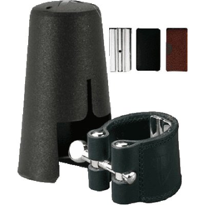 VANDOREN LC24P - Ligature cuir et couvre bec plastique clarinette basse