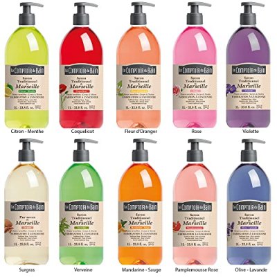 LE COMPTOIR DU BAIN  Savon Traditionnel De Marseille Mandarine Sauge 1L