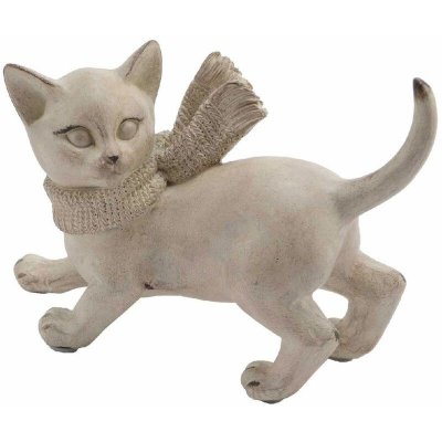 Le Monde Des Animaux - Chat de d&eacute;coration en r&eacute;sine patin&eacute;e