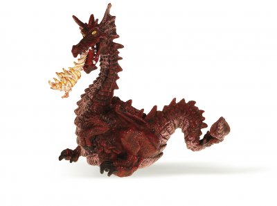 PAPO Le Monde Enchante Dragon Rouge Avec Flamme