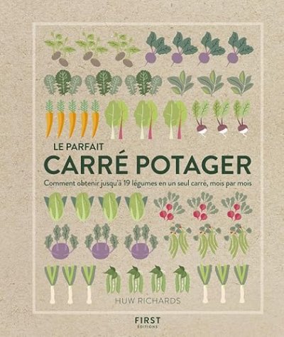 HUW RICHARDS Le parfait carr&eacute; potager - Comment obtenir jusqu'&agrave; 19 l&eacute;gumes en un seul carr&eacute;, mois par mois