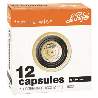 LE PARFAIT  - Lot de 12 capsules 'familia wiss' d. 11 cm 