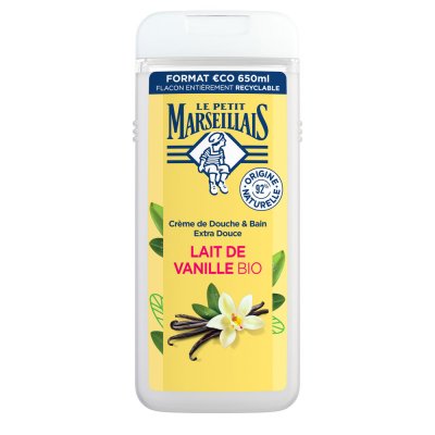 LE PETIT MARSEILLAIS  Cr&egrave;me de douche Extra Doux Lait de vanille 650ml
