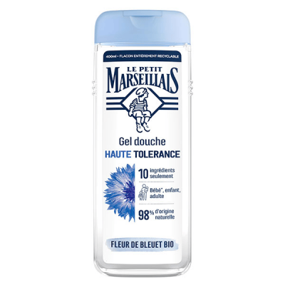 LE PETIT MARSEILLAIS  Douche Gel Haute Tol&eacute;rance Fleur de Bleuet Bio 400ml 