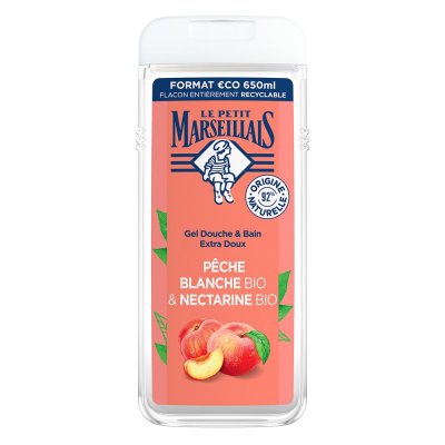 LE PETIT MARSEILLAIS  Gel douche Extra Doux P&ecirc;che & Nectarine 650ml