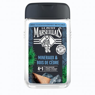 LE PETIT MARSEILLAIS  Gel Douche Min{raux et Bois de c}dre
