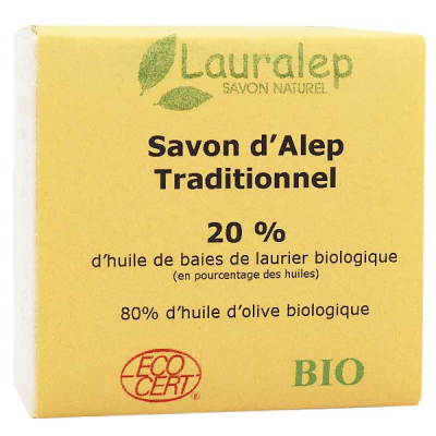 LAURALEP Le savon d'Alep traditionnel 20% d'huile de laurier 
