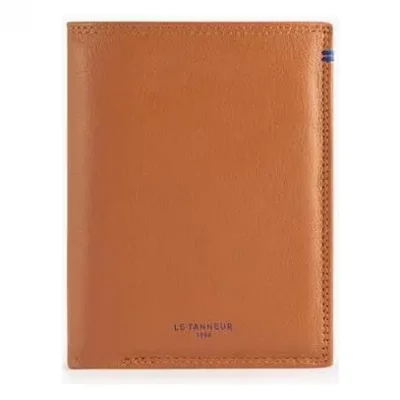 LE TANNEUR  Portefeuille M Vertical Zipp&eacute; Martin Cuir  Marron