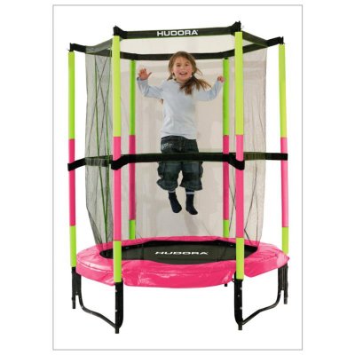 HUDORA Le trampoline Joey Jump 3.0 rose de 140 cm de diam&egrave;tre 