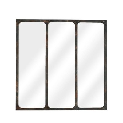 DRAWER L&Eacute;A - Miroir verri&egrave;re m&eacute;tal 70x70 - Couleur - Rouille