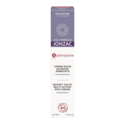 JONZAC Lea Nature  Sublimactive Cr&egrave;me Riche Jeunesse Imm&eacute;diate 40 ml