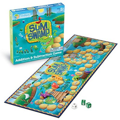 GENERIQUE Learning Resources Jeu d'addition et de soustraction des mar&eacute;cages, 2-4 Joueurs