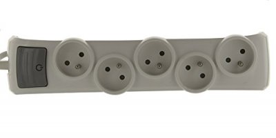 LEBENOID L&eacute;b&eacute;no&iuml;d 012715 Rallonges Multiprises, Plastique, 3680 W, Blanc/Gris
