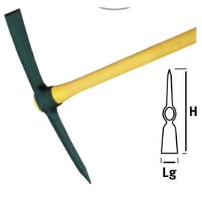 LEBORGNE  Pioche de terrassier douille ovale 2kg avec manche Novamax