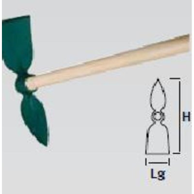LEBORGNE  - Serfouette forg&eacute;e - panne et langue 35 cm