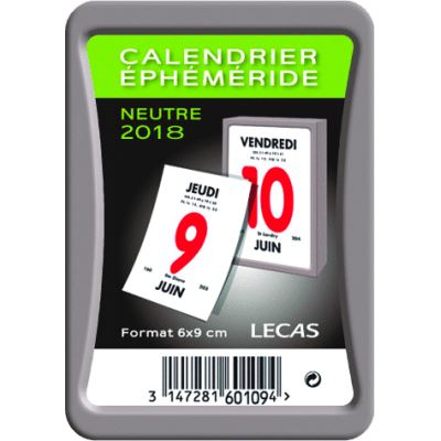LECAS  Calendrier Bloc Neutre pour Eph&eacute;m&eacute;ride 2023 6x9 cm