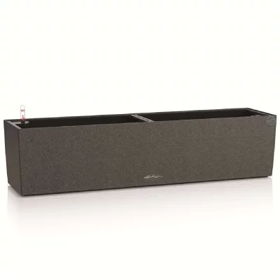 LECHUZA  Balconera Stone 80 Kit Complet Noir Graphite, 79 x 19 x 19 cm